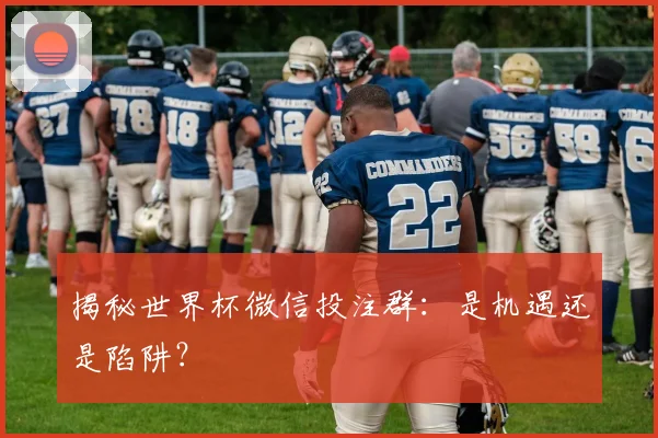 揭秘世界杯微信投注群：是机遇还是陷阱？